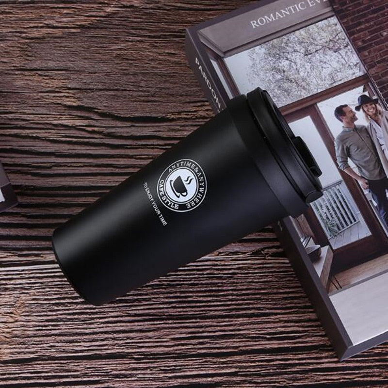 500ml Portable Travel Coffee Mug Double Wall Stainless Steel Vacuum Flask Thermo Car Thermal Mug Thermos Cup