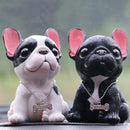 Creative French bulldog figurine home decoration car interior Ornament resin Animal sculpture crafts desktop decor birthday gift