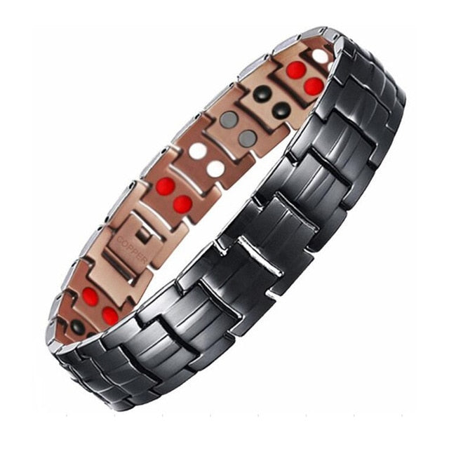 Oktrendy Pure Copper Magnetic Pain Relief Bracelet For Men Therapy Magnets Bangle Link Chain Women Health Care Jewelry Wholesale