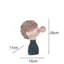 Nette kreative Blumenstrauß-Mädchen-Verzierungs-Skulptur-Statuengeschenke Wohnzimmer Fernsehschrank Blumenarrangement Moderne Hauptdekoration