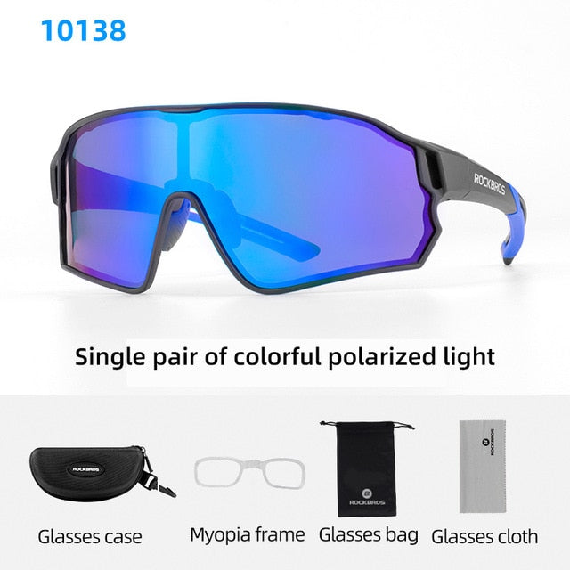 ROCKBROS Polarized Cycling Glasses  Clear Bike Glasses Eyewear UV400 Outdoor Sport Sunglasses Men Women Cycling Sunglasses