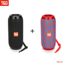 T&amp;G TG117 Portable Bluetooth Speaker Wireless Bass Column Waterproof Outdoor Music Vibro Speakers TF Card Subwoofer Loudspeaker