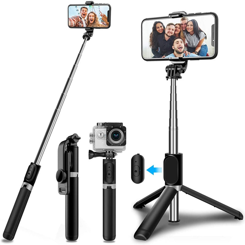 4 en 1 inalámbrico Bluetooth selfie stick con trípode Aleación auto selfiestick smartphone selfie-stick 3 teléfono para cámara de iphone