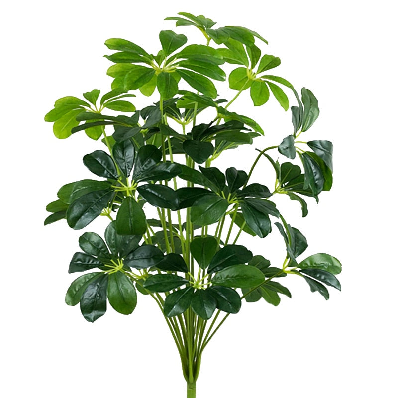 75cm 24Fork Fake Plants Large Artificial Monstera Tree Branch Plastic Tropical Palm False Turtle Leaf For Home Garden Room Decor