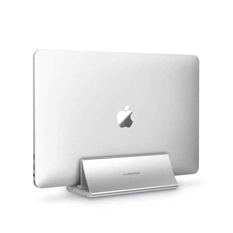 Lention Vertikaler Desktop-Ständer aus Aluminium, platzsparend für MacBook Air/Pro 16 15 13 Chromebook 11 bis 17-Zoll-Laptop-Ständer