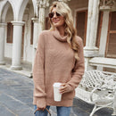 Mozuleva 2022 Autumn Winter Pullover Basic Warm Sweater for Women Soft Kniited Solid Korean Turtleneck Fashion Sweater Tops