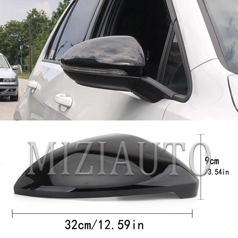 for VW Golf 7 MK7 7.5 GTI for Touran 2013-2020 Side RearView Mirror Cover Caps signals golf 7 Mirror tools Case Bright Black