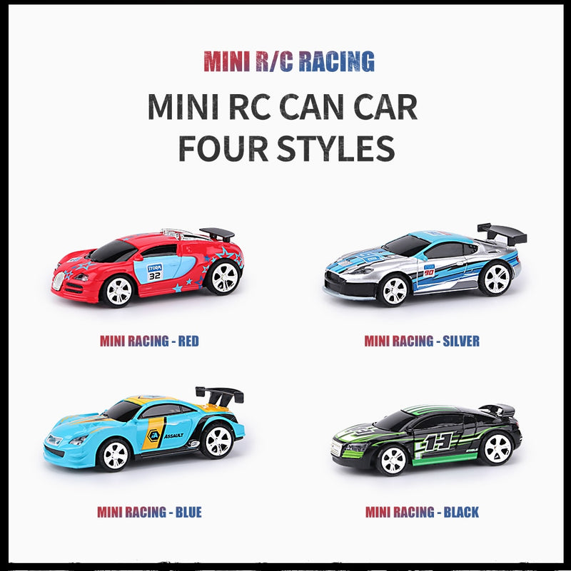 1:58 Control remoto MINI RC coche con batería coche de carreras PVC latas Pack máquina Drift-Buggy Bluetooth radio controlado juguete chico