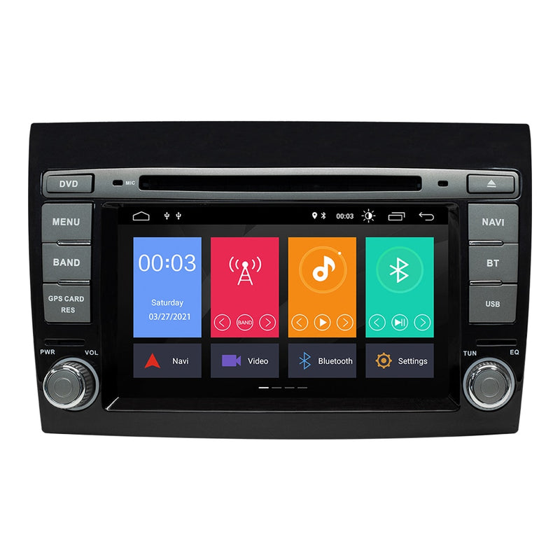 Wireless Carplay Android 11 2 Din Car DVD Player For Fiat/Bravo 2007 2008 2009 2010 2011 2012 GPS Navigation Auto Radio DSP IPS