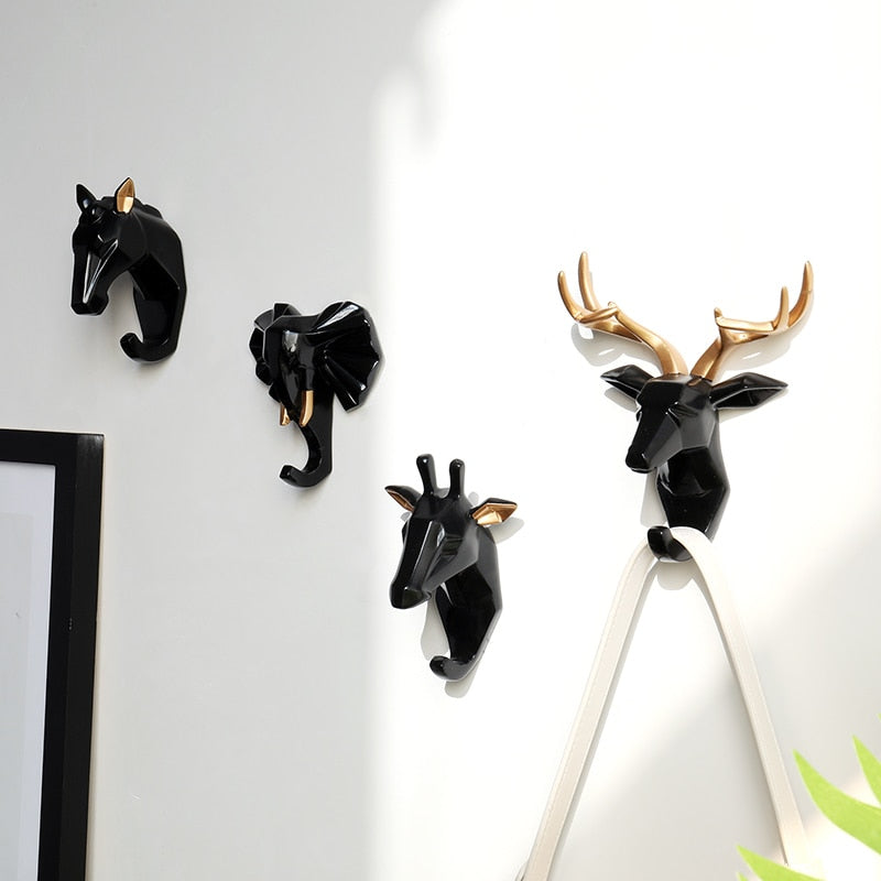 Bonitos animales llave paraguas gancho colgador de pared diseño ganchos decorativos toalla para cocina llavero ganchos de pared decorativos