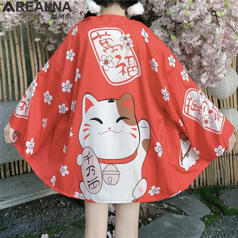 Dragon Anime Kimono Beach Girls Cosplay Dress Shirts New Korean Sunscreen Japanese Kimono Traditional Clothing Hombre Yukata Man