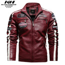 New Motorcycle Jacket For Men In Autumn/Winter  Fashion Casual Leather Embroidered Aviator Jacket In Winter Velvet  Pu Jacke