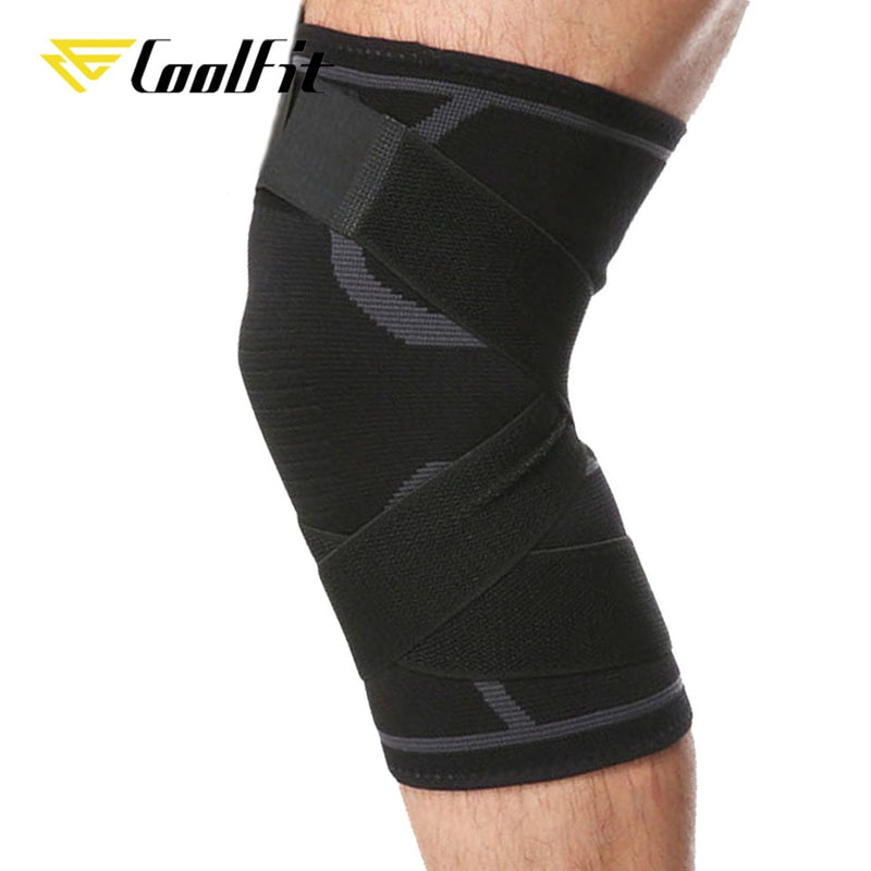 CoolFit 1PCS Dual-use Pressurized Knee Pads Strap Removable Knee Brace Support Crossfit Fitness Running Sports Knee Protector