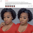 Pixie Cut Wig Human Hair Wigs Short Curly Wigs Bob Wig  Lace Front Human Hair Wigs 13x4 Lace Frontal Wig 250% Density Remy