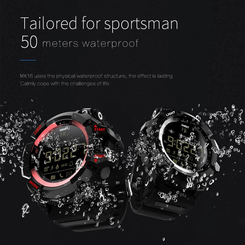 Lokmat Time Sport Smart Watch Fitness Actividad al aire libre Reloj IP67 Relojes impermeables Podómetro Mensaje de llamada Recordatorio para teléfono