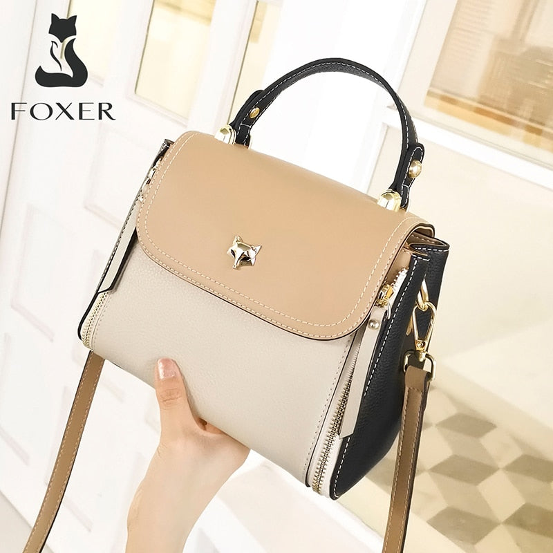 FOXER, bolsos de hombro para mujer, bolsos cruzados, bolso cruzado a la moda, bolso elegante de gran capacidad, bolso de mensajero mediano para mujer