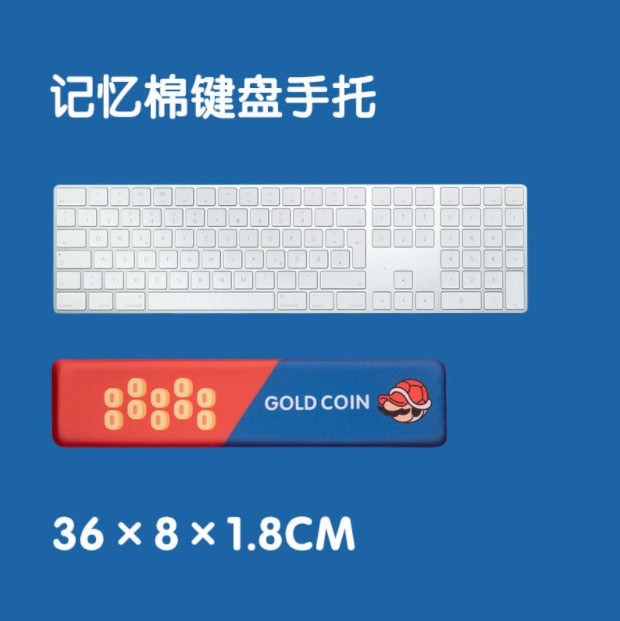 Handgelenkauflage für mechanische Tastatur, Mauspad, Memory Foam Mary, ergonomisches Silikon, rutschfest, Büro, Gaming, PC, Laptop