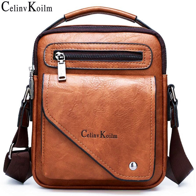 Celinv Koilm, bolso para hombre, famoso diseñador, bandolera de hombro para hombre, bolso cruzado de cuero dividido, moda para hombre, negocios, alta calidad