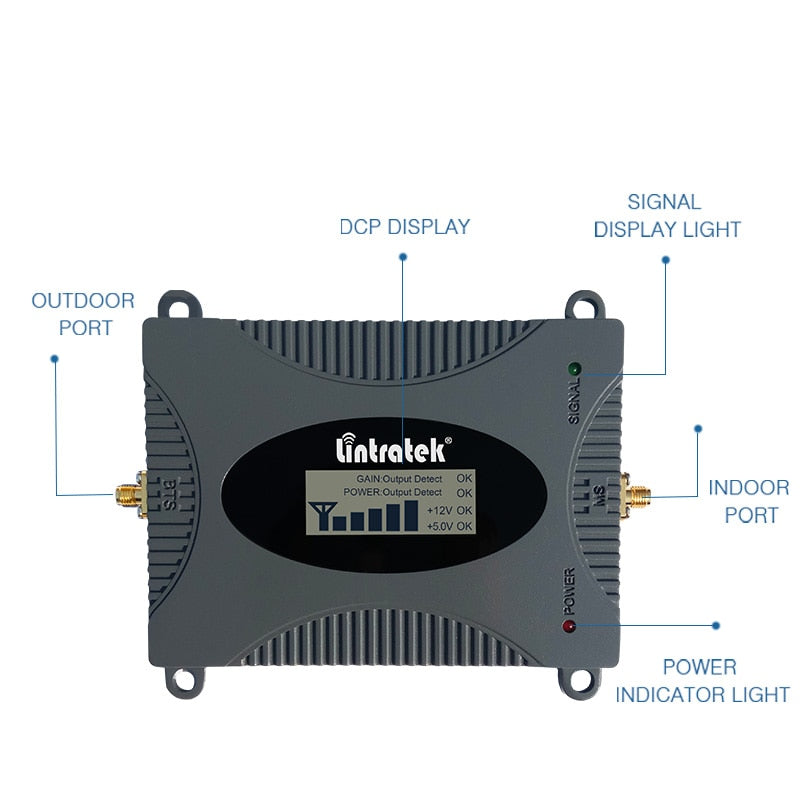 Lintratek 4G repetidor de señal 1800Mhz Booster GSM 900 repetidor 3G 2100MHz CDMA 850 LTE GSM amplificador de señal móvil voz/datos