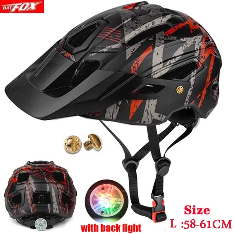 2022 New Batfox Fahrradhelm für Erwachsene Männer Frauen MTB Bike Mountain Road Radfahren Sicherheit Outdoor Sports Safty Helm