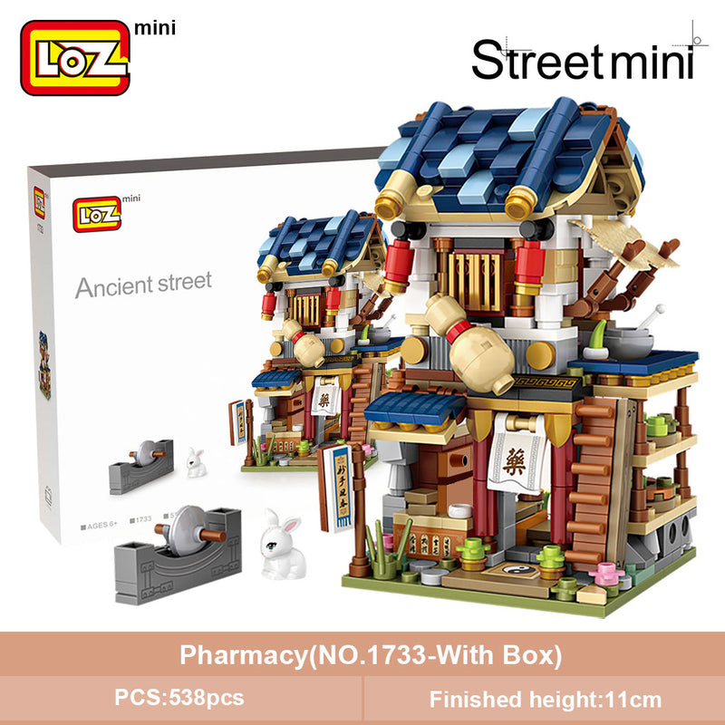 LOZ Mini Block Mini Chinatown China Street Chinese Tradition Special Model DIY Assembly Toys for Children Educational Anime