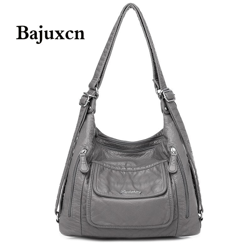 2021 frühling neue weibliche tasche luxus designer multifunktions umhängetasche große kapazität weiche leder handtasche doppelreißverschluss tasche sac