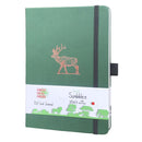 BUKE Dotted Journal Dot Grid Notebook Sketcbook - PU Leather, 160gsm Thick Paper, Inner Pocket, Elastic Closure, Pen Holder