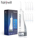 Fairywill Portable Oral Irrigator USB 300ml Rechargeable Dental Water Flosser Irrigator Dental Teeth Cleaner 3 Modes for Adult