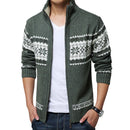 Neue Herbst Winter Herren Pullover Wolle Herren Stehkragen Einfarbig Casual Pullover Herren Thick Fit Marke Strickjacken