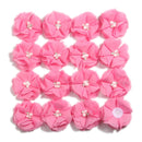 240PCS 5.5cm 2" Pearl Cluster Rhinestone Center Chiffon Hair Flower Hand Sewing Flower Boutique For Baby Headbands