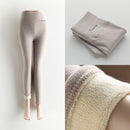 GCAROL Damen-Leggings aus dickem Fleece mit hoher Taille und Buchstaben, Stretch, Winter, nahtlos, Fitness, kann unter Null getragen werden