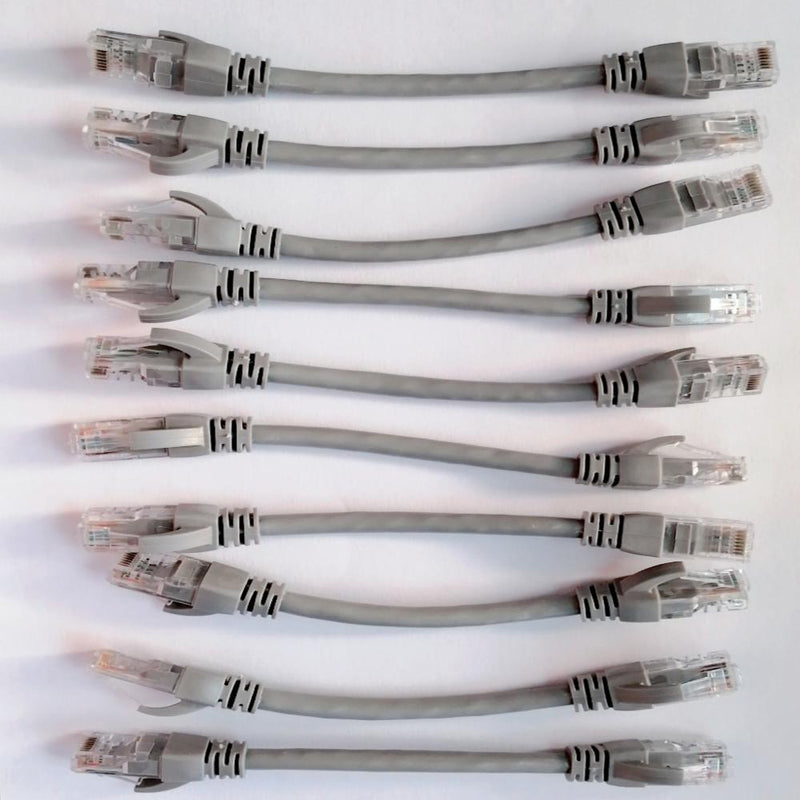 Envío gratis 10 unids/lote 0,5 pies 0,65 pies 1 pie CAT6 UTP Cable redondo Cables Ethernet Cable de red Cable de conexión RJ45 Cable Lan negro