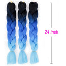 Black Star Hair Ombre Jumbo Braiding Hair Extensions 24 Inch Twist Braids Synthetic Hair Fiber for Twist Braiding for Women