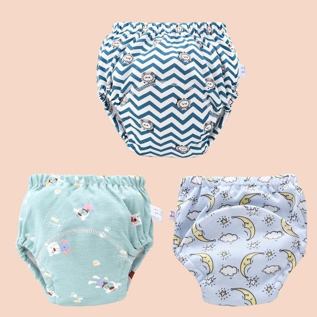 Baby Reusable Diapers Panties Potty Training Pants For Children Ecological Cloth Diaper Washable Toilet Toddler Kid Cotton Nappy