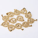 Jeroot Wholesales Stainless Steel 12 Horoscope Pendant Zodiac Sign Jewelry 12 Constellations Necklace