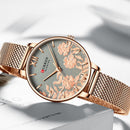 CURREN Women Watches Top Brand Luxury Stainless Steel Strap Wristwatch for Women Rose Clock Stylish Quartz Ladies Watch