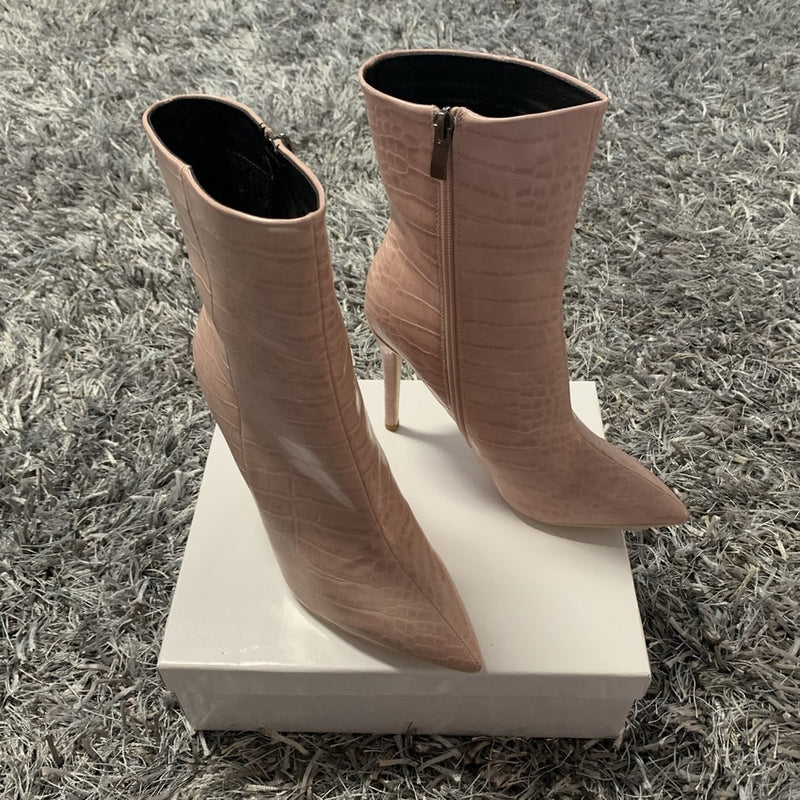 Botines para mujer, zapatos de invierno, botas femeninas de moda 2021, zapatos de tacón para mujer, botas elegantes de tacón alto de alta calidad