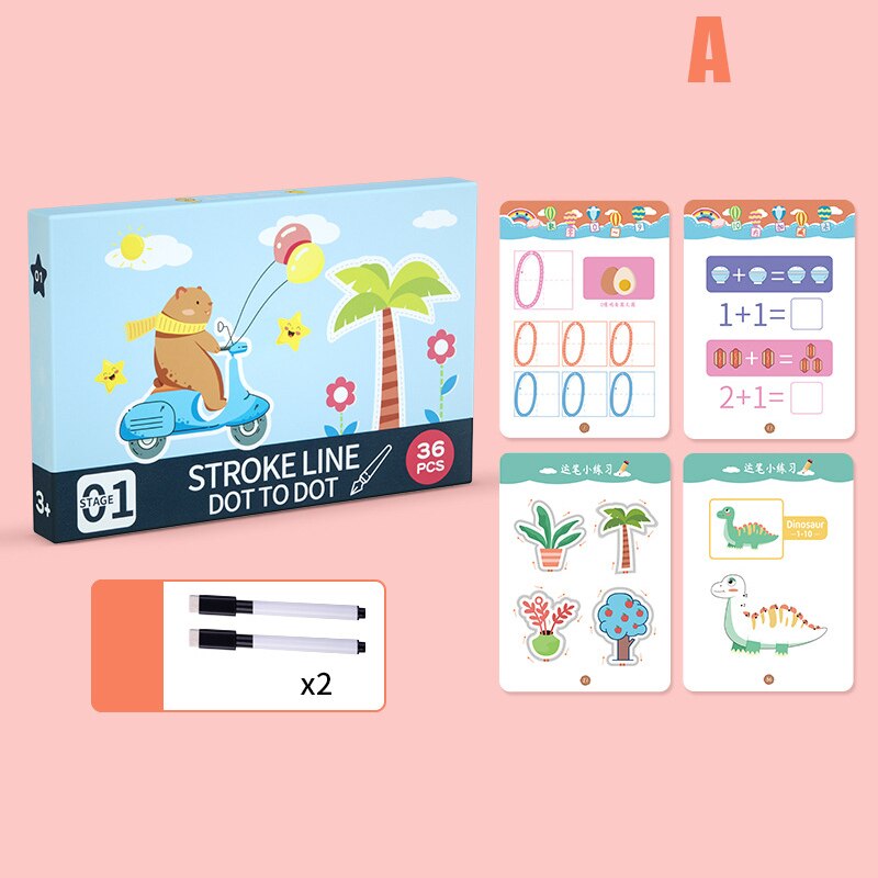 Newly Magical Tracing Workbook Kids's Preschool Educational Toys  Erasable Reusable Children's Logical Thinking Training