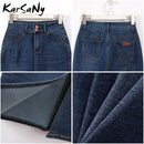 KarSaNy Denim Rock Lange Gerade Röcke Damen Sommer Blau Vintage Rock Jeans Damen Denim Lange Röcke Für Damen Sommer 2021