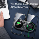 Baseus 24W Qi Wireless Charger For Airpods for iPhone 11 With USB Cable 12V CN/EU/UK Charger Fast Charging Phone Charger Pad