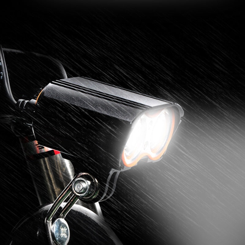 DL24 1600LM Dual T6 LED Fahrradlicht 4 Modi IPX65 Wasserdicht E-Bike Elektroroller Lampe Scheinwerfer Radfahren Taschenlampe Laterne