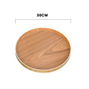 Solid Wood Plate Dessert Serving Tray Bread Fruit Seasoning Holder Dessert Snack Dish Organizer Storage Plate trays decorative