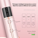 Cordless Mini Hair Straightener Curler Ceramic Fast Heating Plate Flat Irons Negative Ion Straighting Styling Tool USB Charging