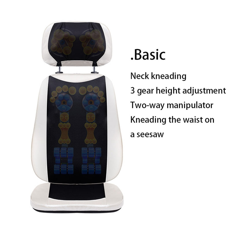Cojín de masaje de cuerpo completo vibrador eléctrico para cuello, espalda, cintura, cadera, pierna, silla de masaje, masaje de calefacción, masajeador estimulador muscular
