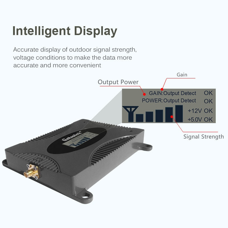 Lintratek 4G repetidor de señal 1800Mhz Booster GSM 900 repetidor 3G 2100MHz CDMA 850 LTE GSM amplificador de señal móvil voz/datos