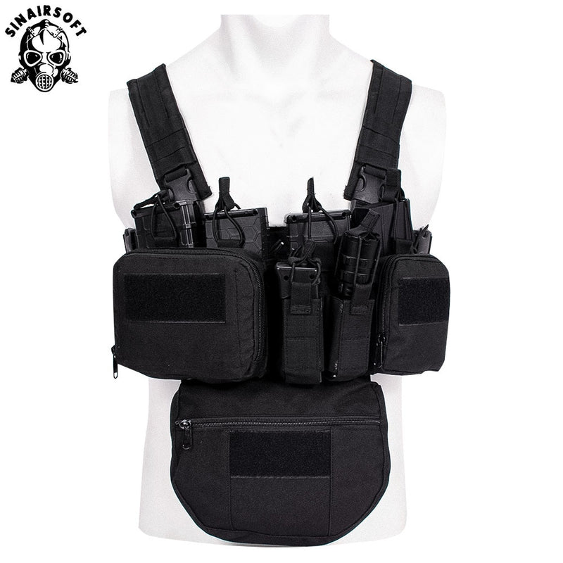 CS Match Wargame TCM Chest Rig Airsoft Tactical Vest Military Gear Pack Magazine Pouch Holster Molle System Waist Men Nylon Swat