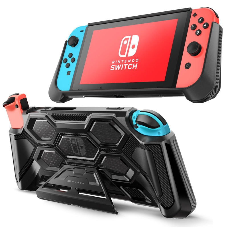 For Nintendo Switch Case MUMBA Battle Series Heavy Duty Grip Cover For Nintendo Switch Console with Comfort Padded Hand Grips