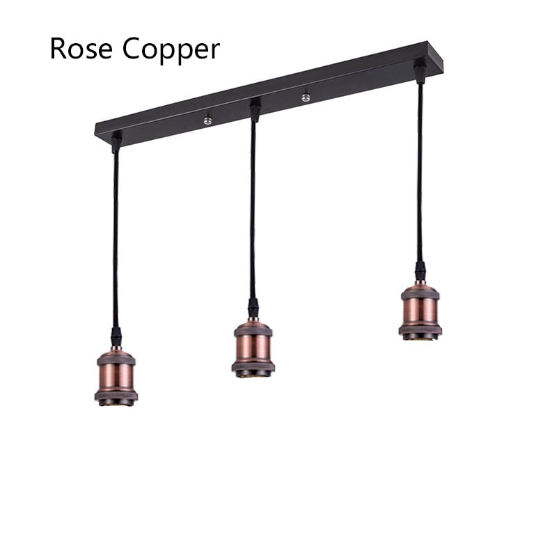 Retro Industrial Loft LED Bar Pendent Lamp E27 Socket Pendant lights Aluminum Dining Room Pendent Lights Kitchen Hanging Lamps