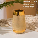 Luxury Europe Gold-Plated Ceramic Vase Home Decor Creative Design Porcelain Decorative Flower Vase For Wedding Decoration
