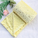 2 capas Dotty animales de dibujos animados Coral polar manta térmica para bebé, alfombra para niños para todas las estaciones, manta de cochecito de viaje para recién nacidos